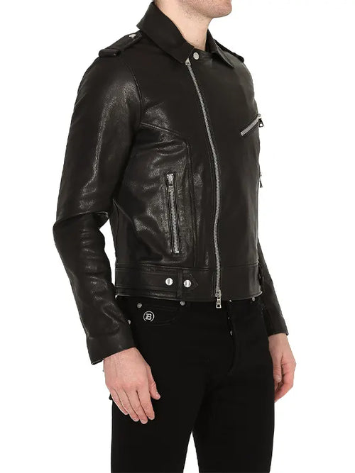 Balmain Leather Jacket Mens For Sale