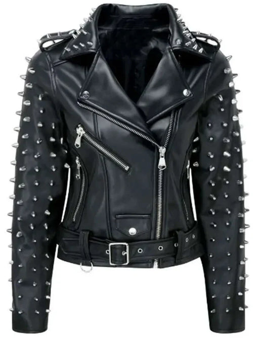 Billie-Eilish-Studded-Black-Studde-Leather-Jacket