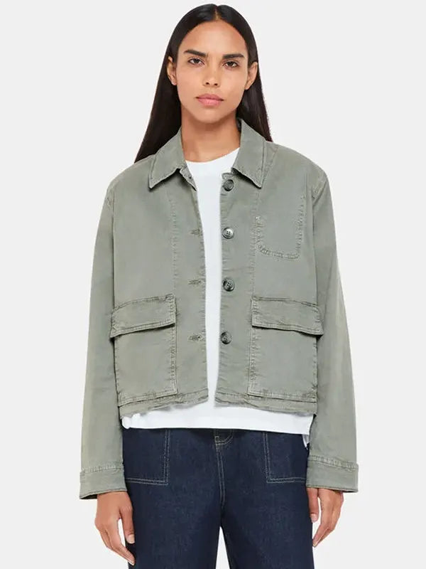 Billie Bruen Women Grey Casual Cotton Jacket