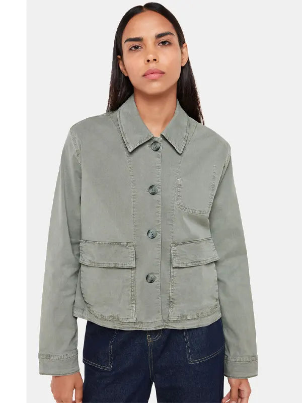 Billie Bruen Women Grey Casual Cotton Jacket