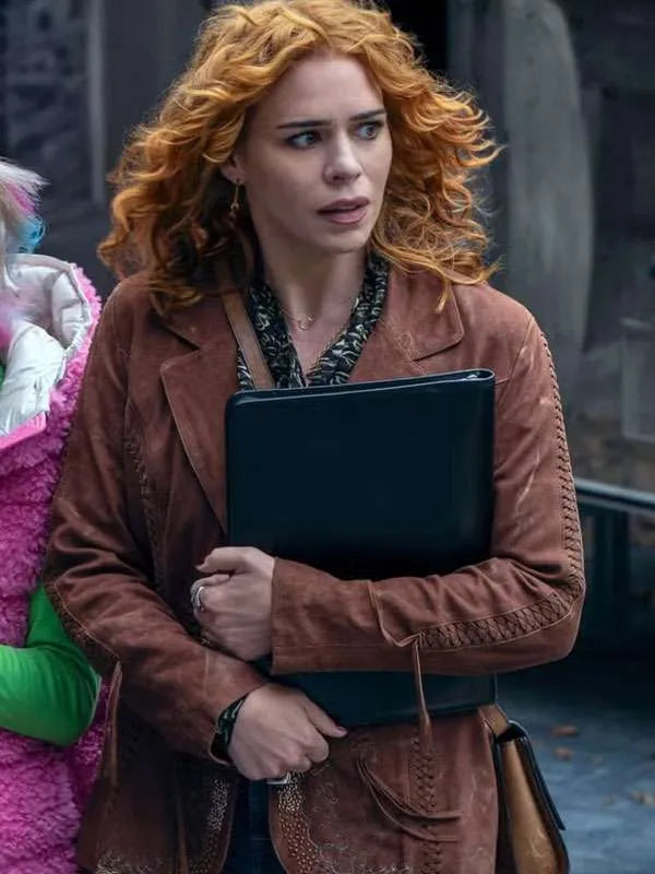 
Billie Piper Wednesday S02 Brown Leather Jacket