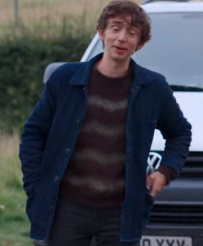 
  Black Mirror S06 Samuel Blenkin Blue Wool Jacket