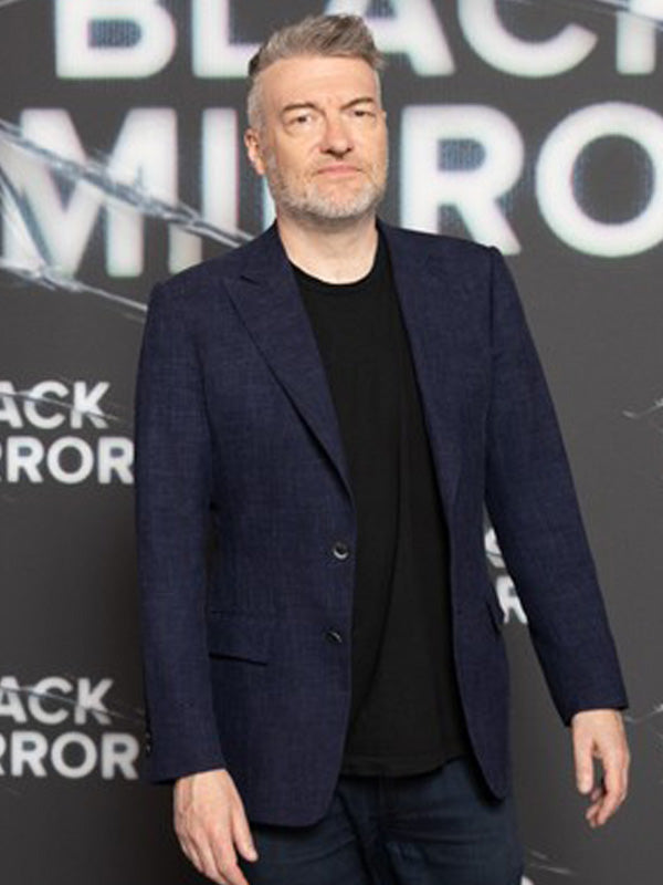 Black Mirror S06 Charlie Brooker Blue Blazer