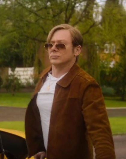Jimmi Simpson Black Mirror S07 Brown Suede Leather Jacket
