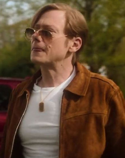 Jimmi Simpson Black Mirror S07 Brown Suede Leather Jacket
