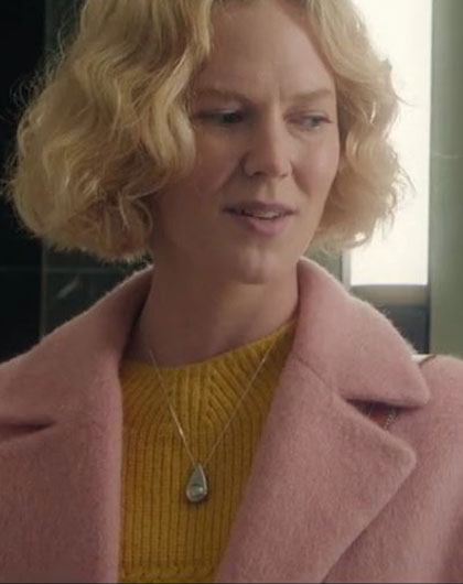 Black Mirror S07 Rosy McEwen  Pink Wool Coat

