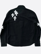 Black Chrome Heart Denim Jacket