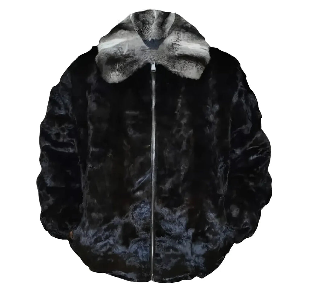 Black Real Mink Shearling Jacket