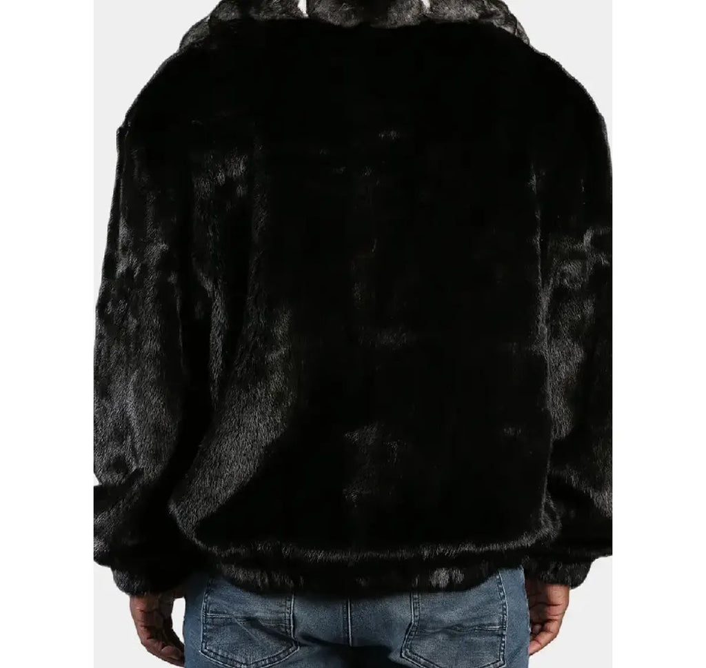 Black Real Mink Shearling Jacket