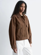 Blair Bartell Women Dark Brown Cotton Casual Jacket