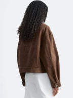 Blair Bartell Women Dark Brown Cotton Casual Jacket