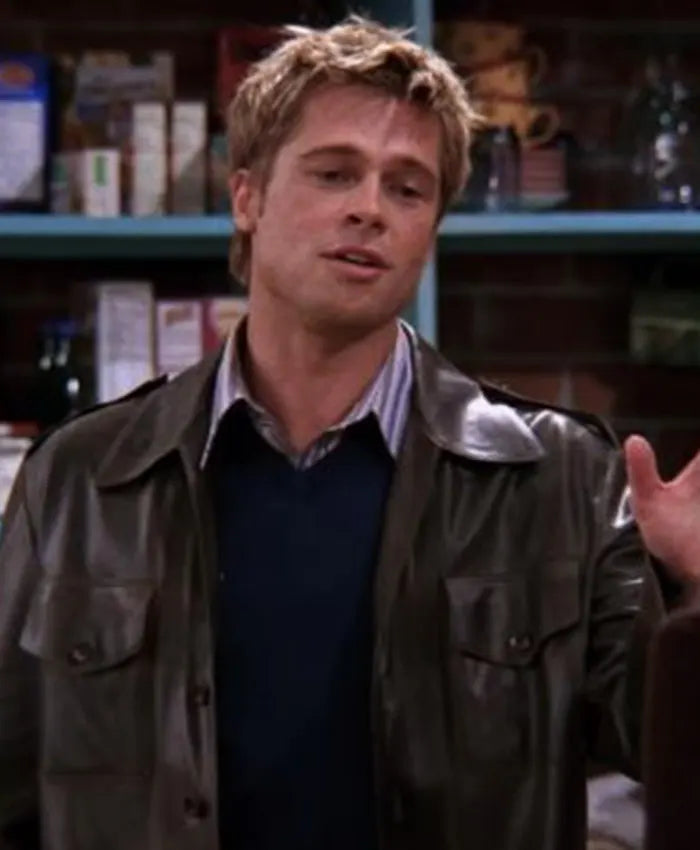 
 FRIENDS S08 Brad Pitt Black Leather Jacket

