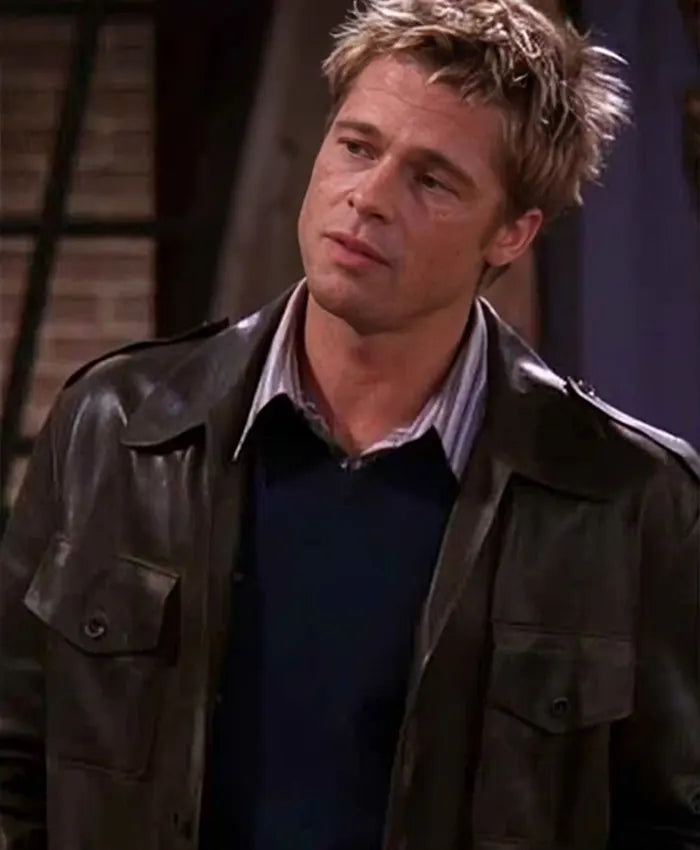 
 FRIENDS S08 Brad Pitt Black Leather Jacket

