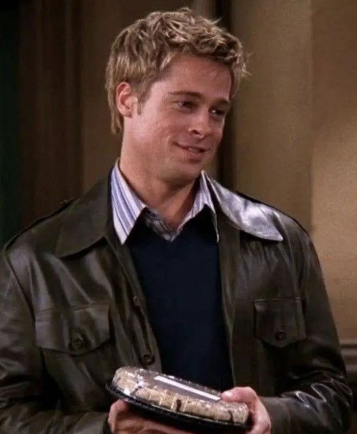 
 FRIENDS S08 Brad Pitt Black Leather Jacket

