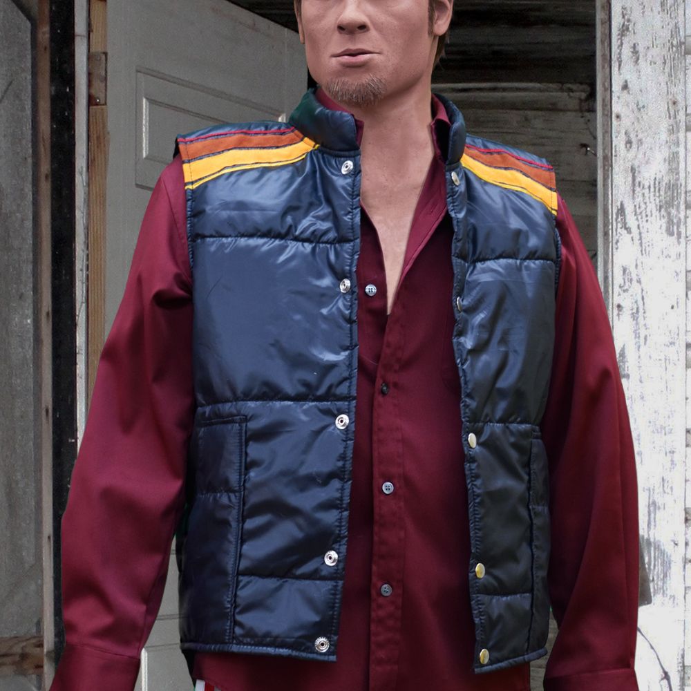Fight Club Brad Pitt Black Puffer Vest
