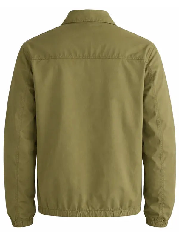 Brando Aufderhar Olive Green Twill Spring Cotton ZIP Jacket