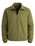 Brando Aufderhar Olive Green Twill Spring Cotton ZIP Jacket