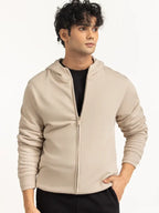 Brandon Beige Regular Fit ZIP Hoodie