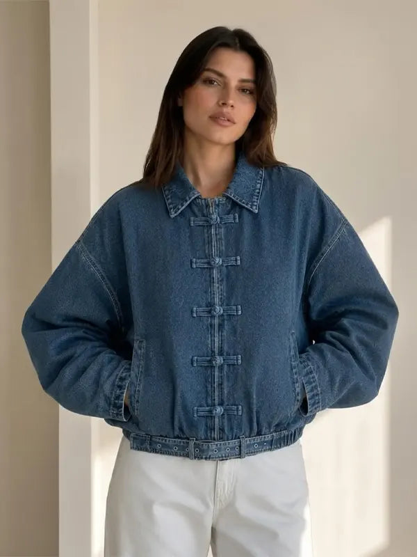 Brandon Kutch Vintage Style Oversized Blue Denim Jacket