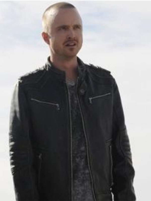 
 Breaking Bad Black Aaron Paul Black Leather Jacket
