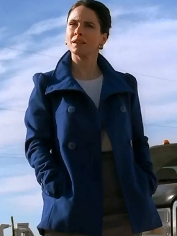 Breaking Bad Lydia Rodarte-Quayle Blue Wool Coat