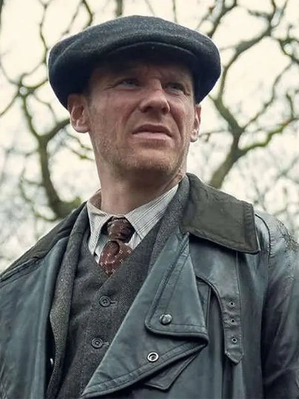  Peaky Blinders  Brian Gleeson Black Leather Coat