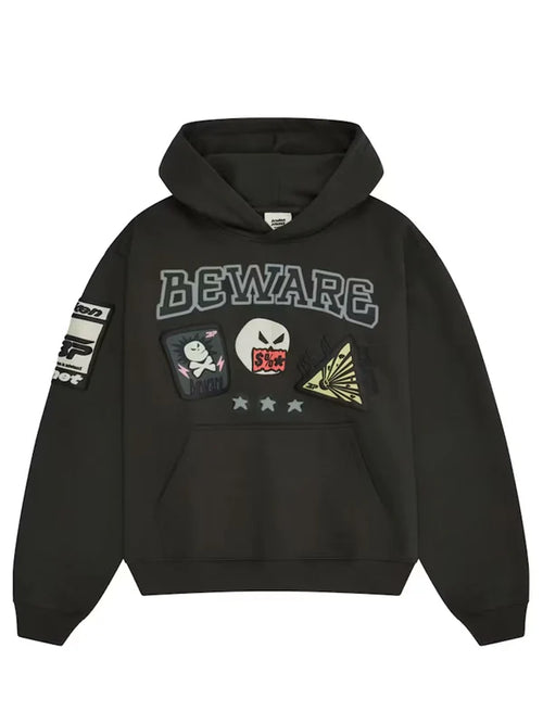 Broken-Planet-Beware-Hoodie-In-Black