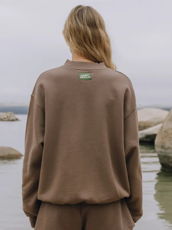 Brown Daily Drills Sweatshirt Back