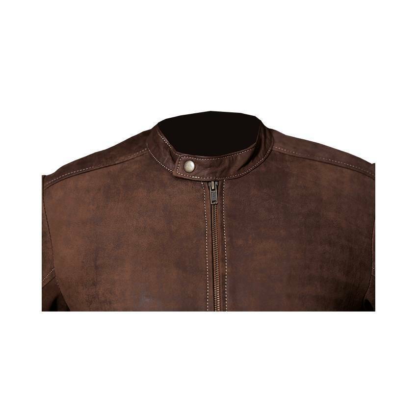 Brown Distressed Leather Jacket