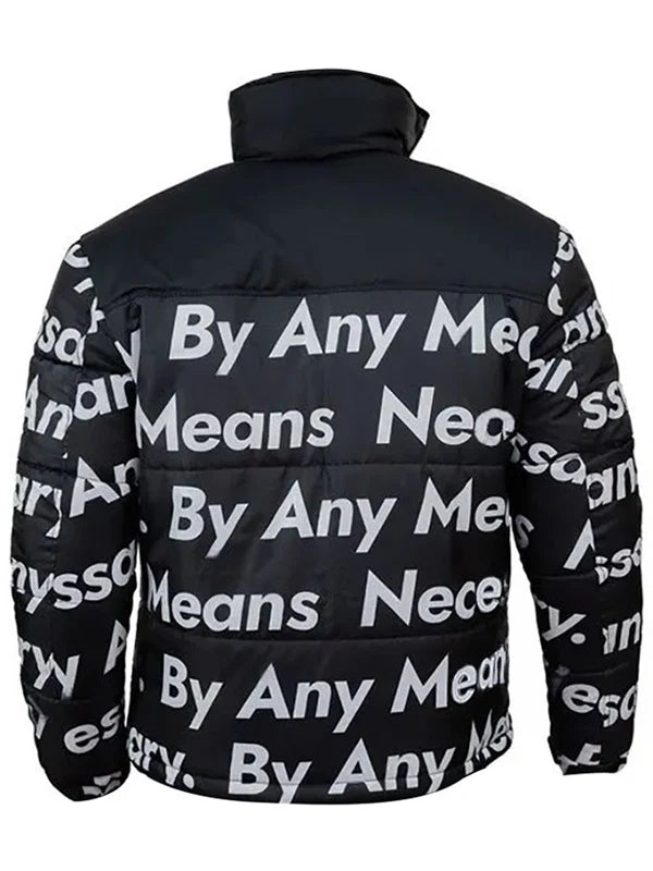 Goku Drip Black Puffer Jacket