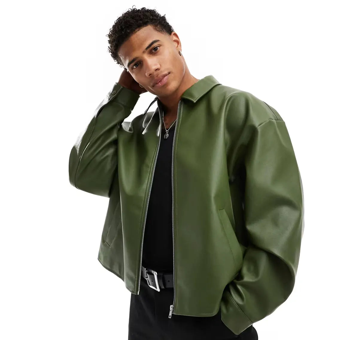 Boxy Leather Jacket
