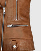 Buy Kylie Jenner Brown Leather Jacket