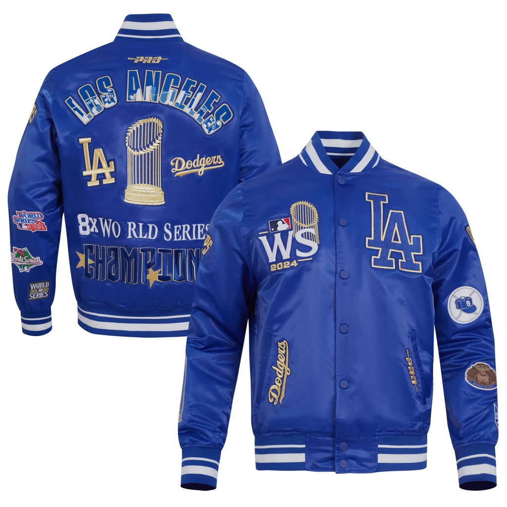 Buy Pro Standard MLB Los Angeles Dodgers World Series Womens Rib Satin Jacket