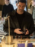 CIA 2026 Tom Ellis Black Leather Coat