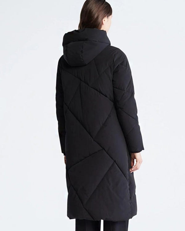 Meghan Markle Calvin Klein Quilted Maxi Puffer Jacket