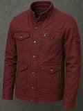 Cary Smith Vintage Style Cotton Maroon Jacket