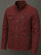 Cary Smith Vintage Style Cotton Maroon Jacket