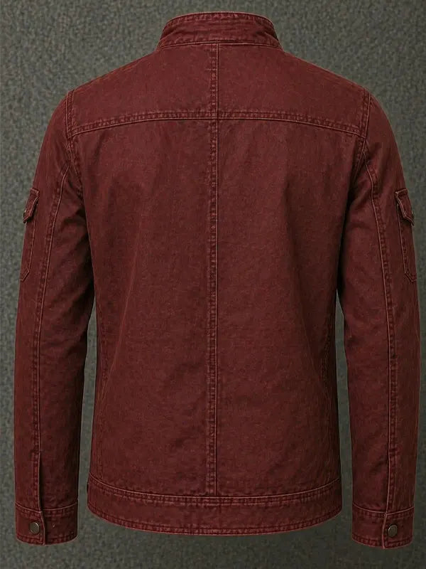 Cary Smith Vintage Style Cotton Maroon Jacket
