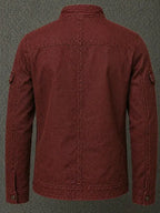 Cary Smith Vintage Style Cotton Maroon Jacket