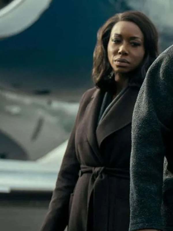 Catherine Weaver The Night Agent S03 Wool Brown Coat