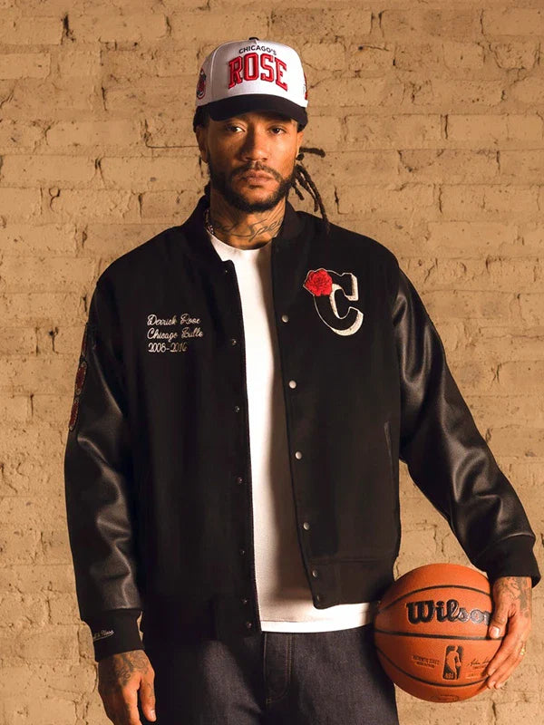 Derrick Rose Retirement 2026 Black Leather Jacket