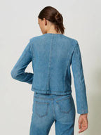 Chinese Collar Denim Jacket Sale