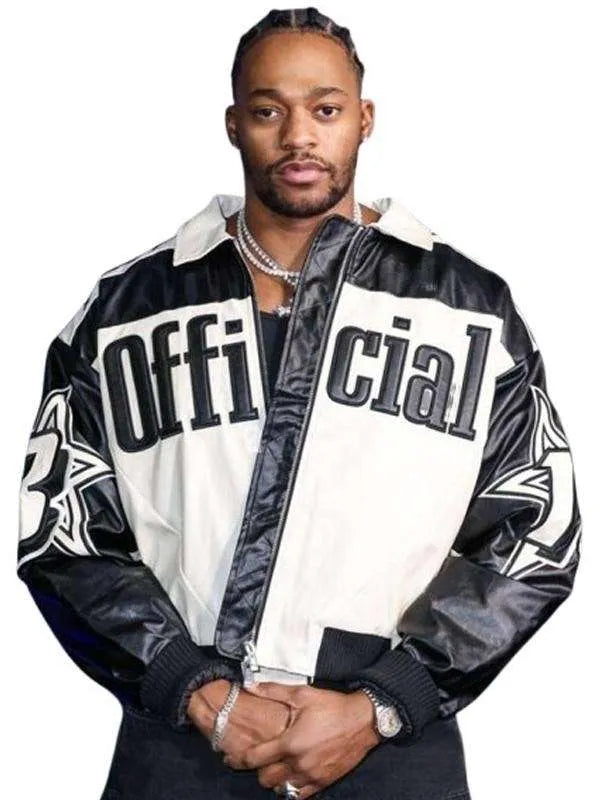 Christopher Meyer Black and White Leather Jacket