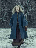 The Witcher Freya Allan Best   Blue Cotton Coat