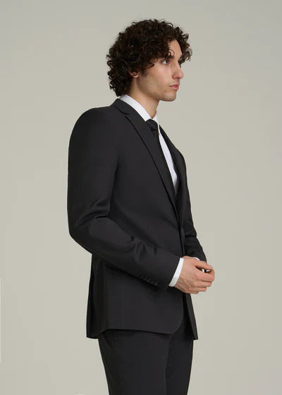 Classic black suit coat men