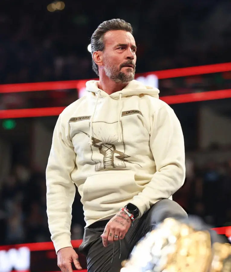 Cm Punk Hoodie Cream