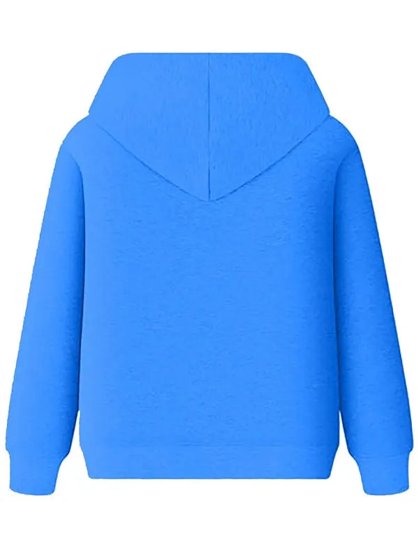 Connie Wolf Mens Casual Blue Pullover Hoodie
