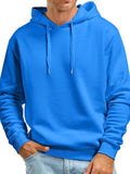Connie Wolf Mens Casual Blue Pullover Hoodie