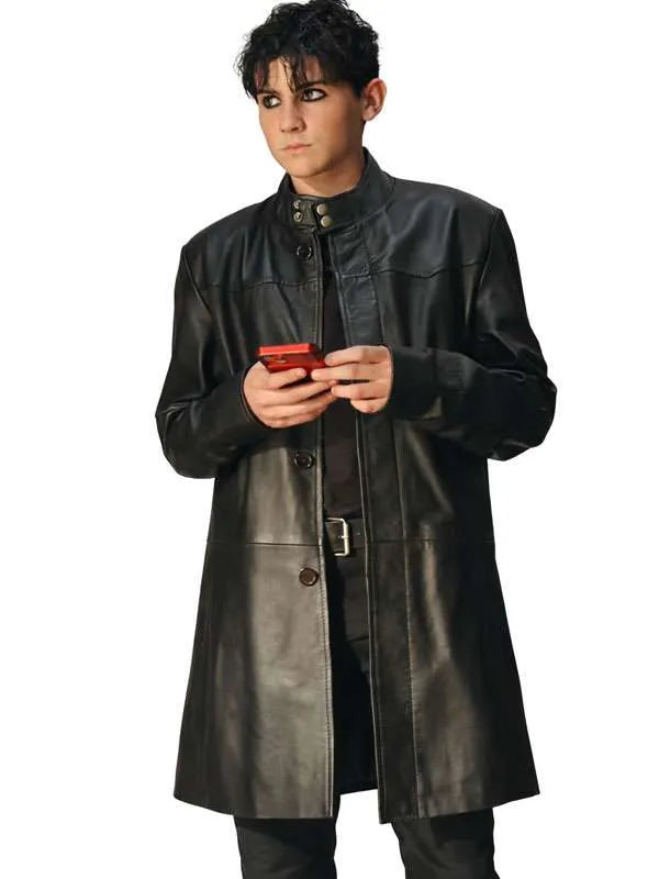 Tyler Trying S05 Cooper Turner Black Leather Coat