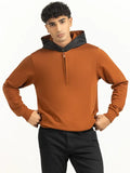 Cowan Men Regular Fit Brown Hoodie